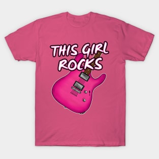 Female Electric Guitarist This Girl Rocks T-Shirt